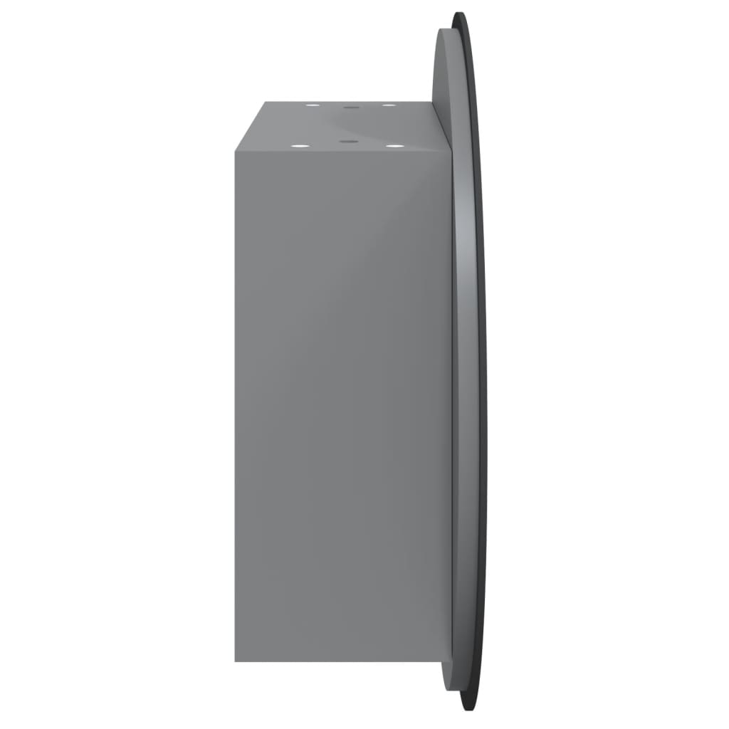 vidaXL Szafka łazienkowa z lustrem i LED, szary, 40x40x17,5 cm