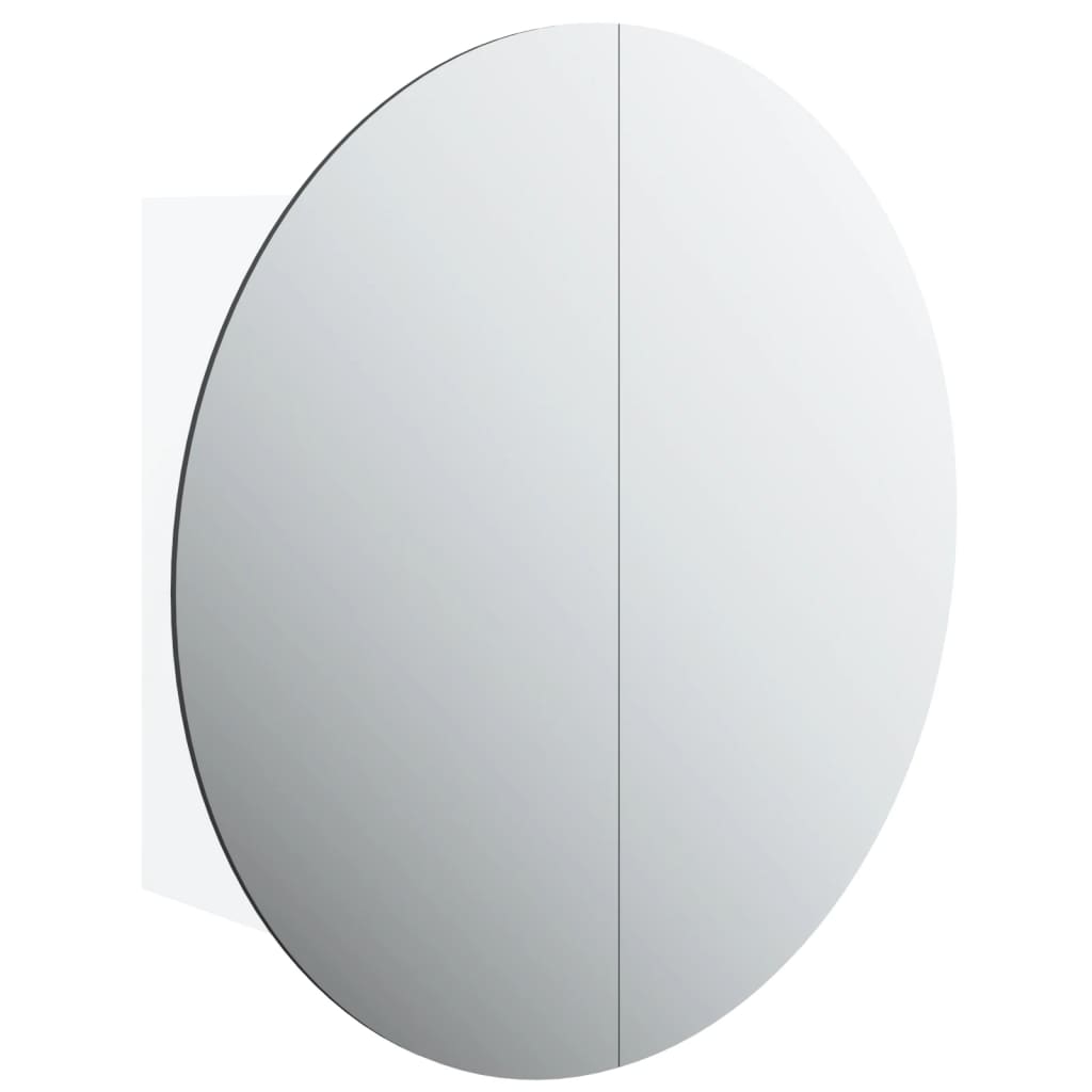 vidaXL Szafka łazienkowa z lustrem i LED, biała, 47x47x17,5 cm