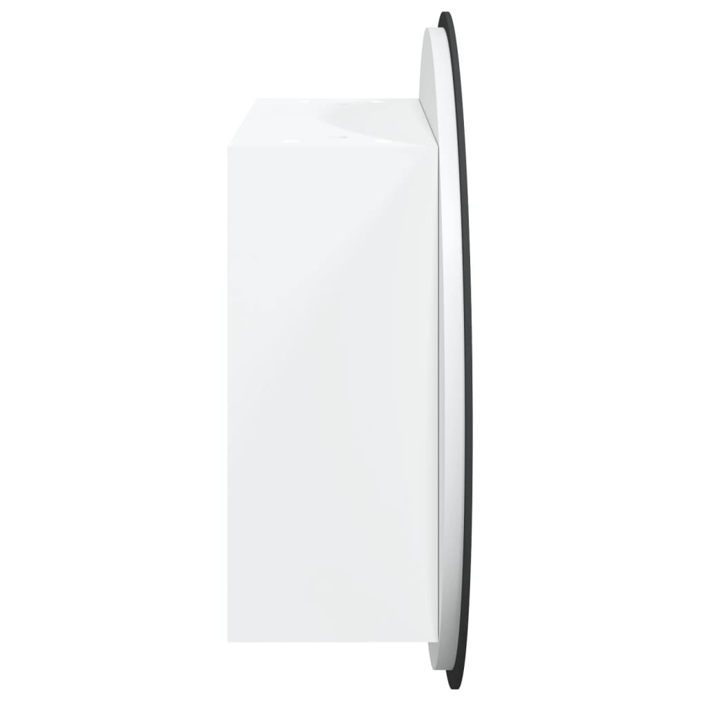 vidaXL Szafka łazienkowa z lustrem i LED, biała, 47x47x17,5 cm