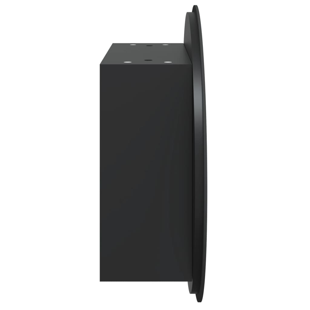 vidaXL Szafka łazienkowa z lustrem i LED, czarny, 47x47x17,5 cm