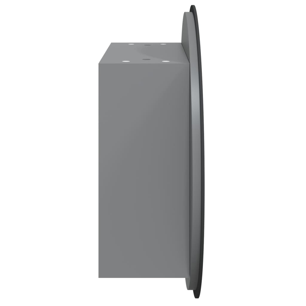 vidaXL Szafka łazienkowa z lustrem i LED, szary, 47x47x17,5 cm