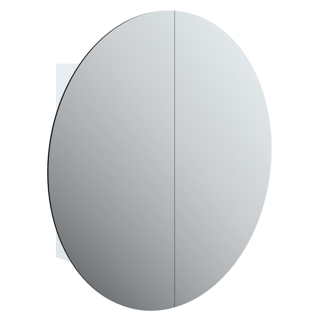 vidaXL Szafka łazienkowa z lustrem i LED, biała, 54x54x17,5 cm