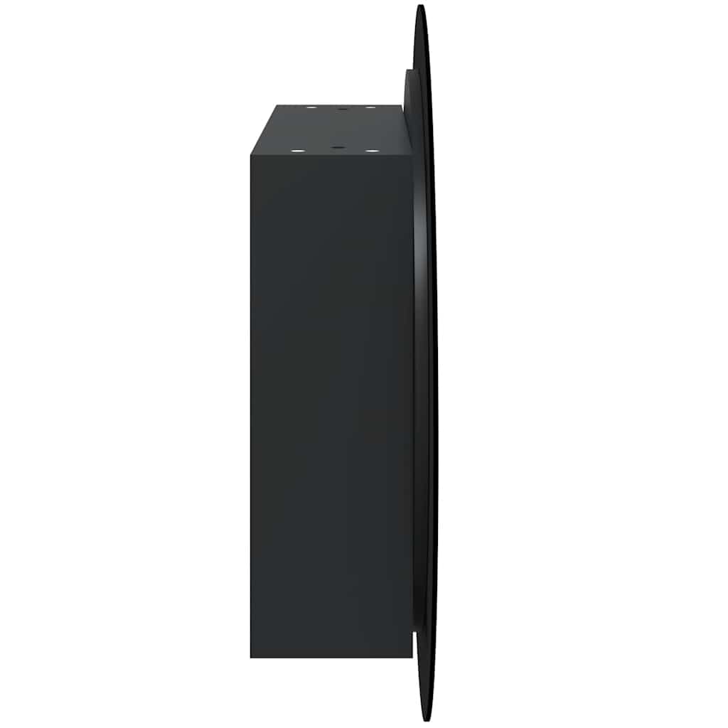vidaXL Szafka łazienkowa z lustrem i LED, czarny, 54x54x17,5 cm