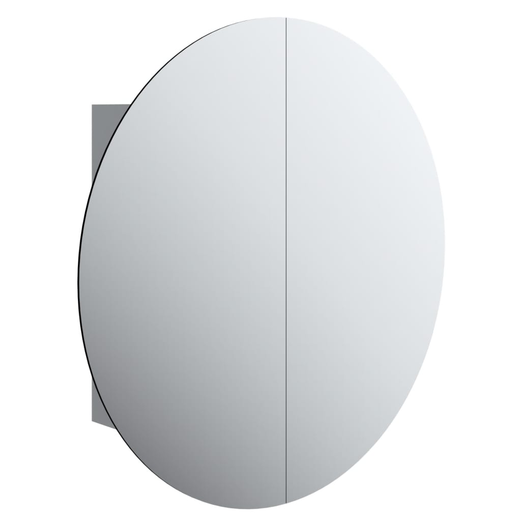 vidaXL Szafka łazienkowa z lustrem i LED, szary, 54x54x17,5 cm