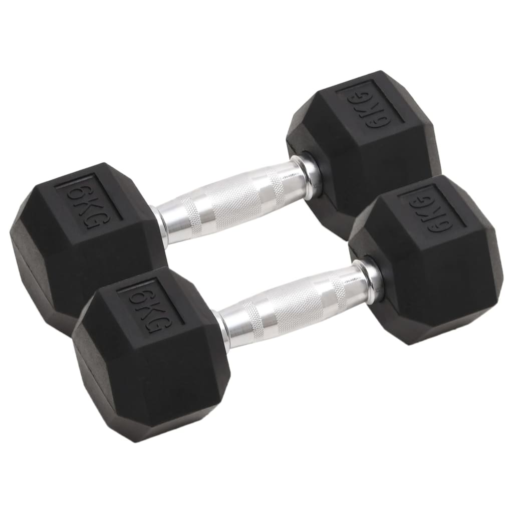 vidaXL Hantle, 2 szt., 12 kg, całkowite żeliwo