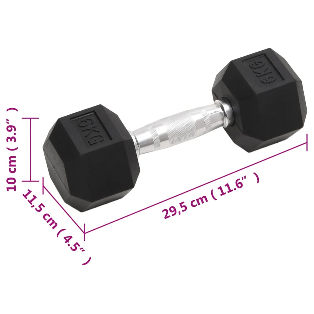 vidaXL Hantle, 2 szt., 12 kg, całkowite żeliwo