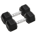 vidaXL Hantle, 2 szt., 16 kg, całkowite żeliwo