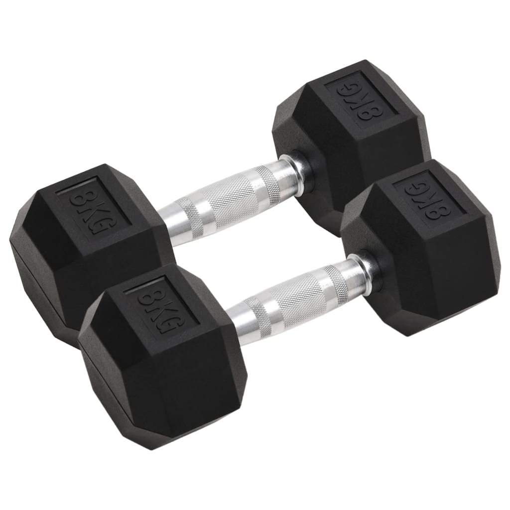 vidaXL Hantle, 2 szt., 16 kg, całkowite żeliwo
