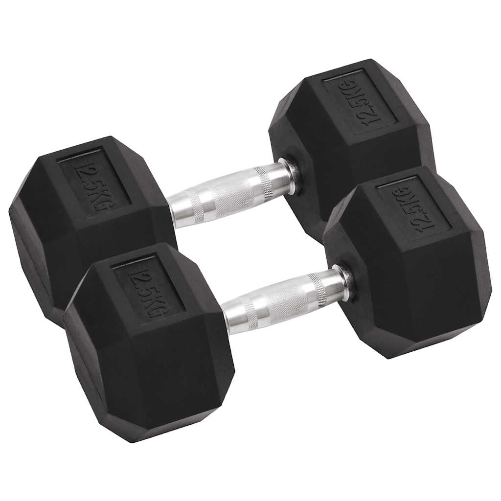 vidaXL Hantle, 2 szt., 25 kg, całkowite żeliwo