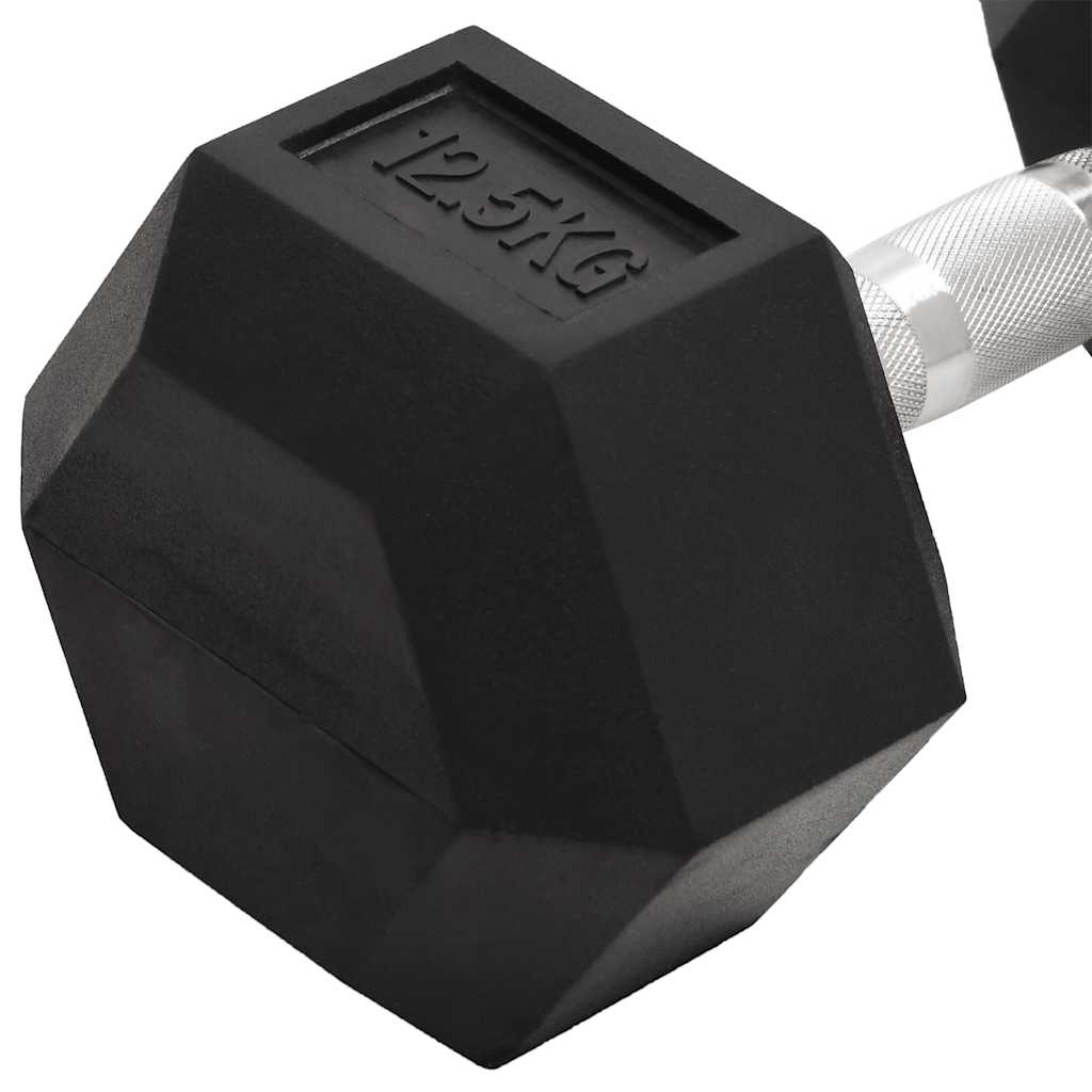 vidaXL Hantle, 2 szt., 25 kg, całkowite żeliwo
