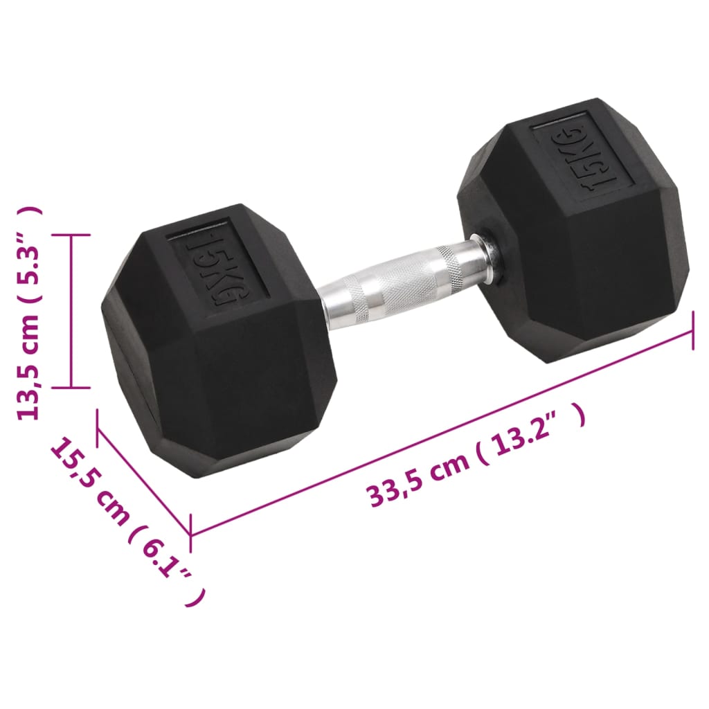 vidaXL Hantle, 2 szt., 30 kg, całkowite żeliwo