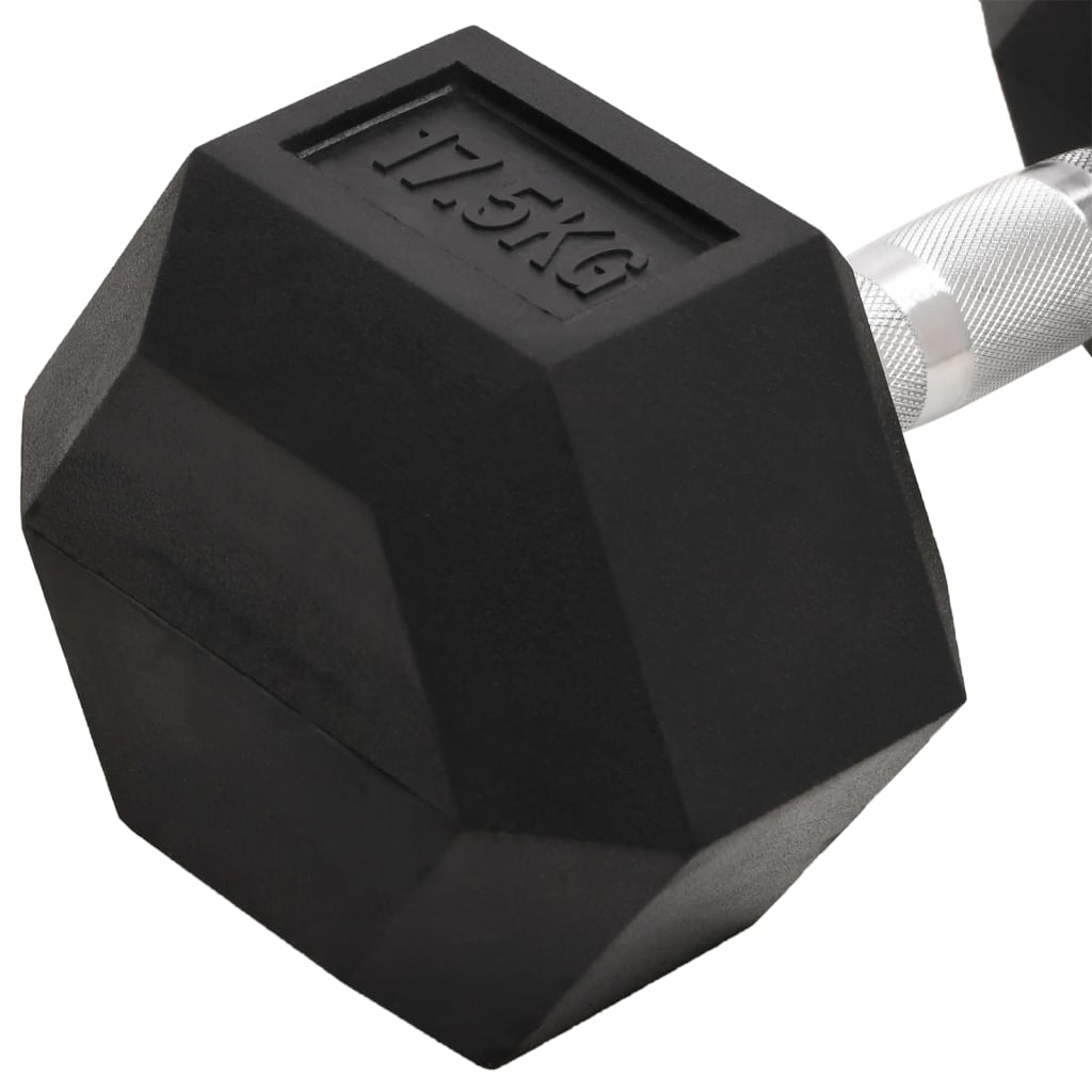 vidaXL Hantel, 17,5 kg, żeliwo