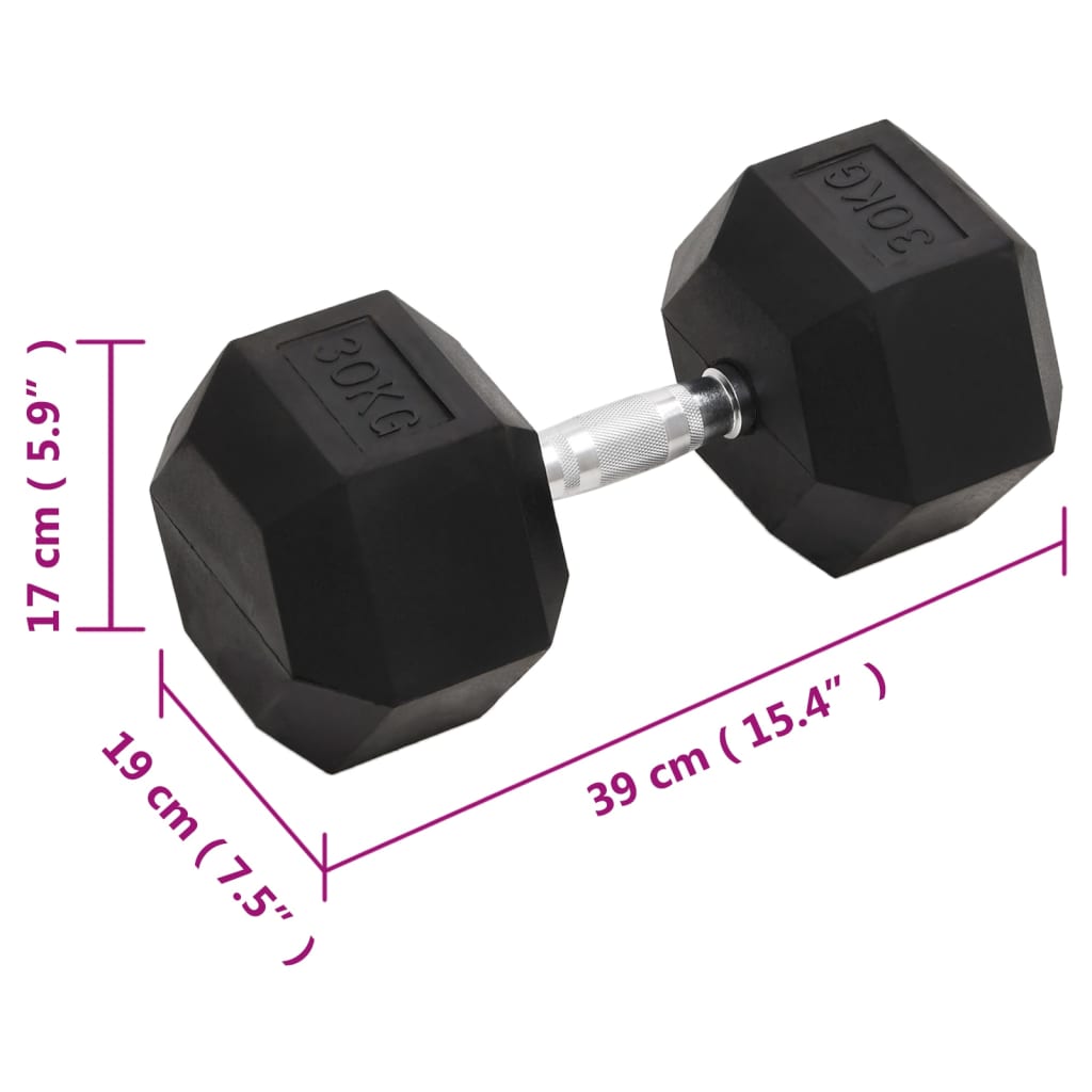 vidaXL Hantel, 30 kg, żeliwo