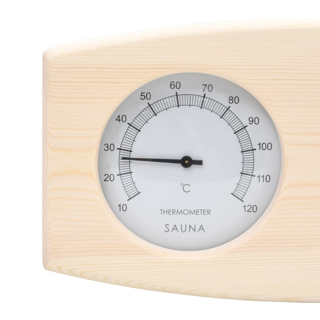 vidaXL Termohigrometr i klepsydra do sauny, lite drewno sosnowe