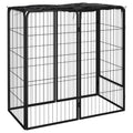 vidaXL Kojec dla psa, 6 paneli, czarny, 50x100 cm, stalowy