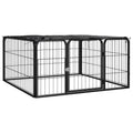 vidaXL Kojec dla psa, 4 panele, czarny, 100x50 cm, stalowy