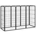vidaXL Kojec dla psa, 8 paneli, czarny, 50x100 cm, stal