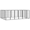 vidaXL Kojec dla psa, 20 paneli, czarny, 50x100 cm, stal