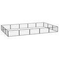 vidaXL Kojec dla psa, 16 panele, czarny, 100x50 cm, stal