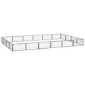 vidaXL Kojec dla psa, 20 panele, czarny, 100x50 cm, stal