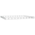 vidaXL Kojec dla psa, 36 panele, czarny, 100x50 cm, stal