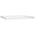 vidaXL Kojec dla psa, 40 panele, czarny, 100x50 cm, stal
