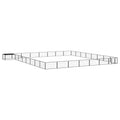 vidaXL Kojec dla psa, 32 panele, czarny, 100x50 cm, stal