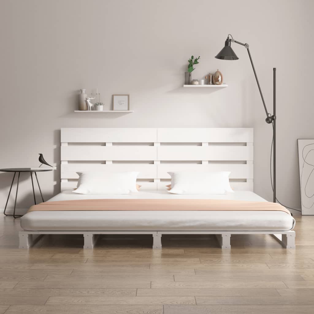 vidaXL Rama łóżka bez materaca, biała, 160x200 cm, lite drewno sosnowe