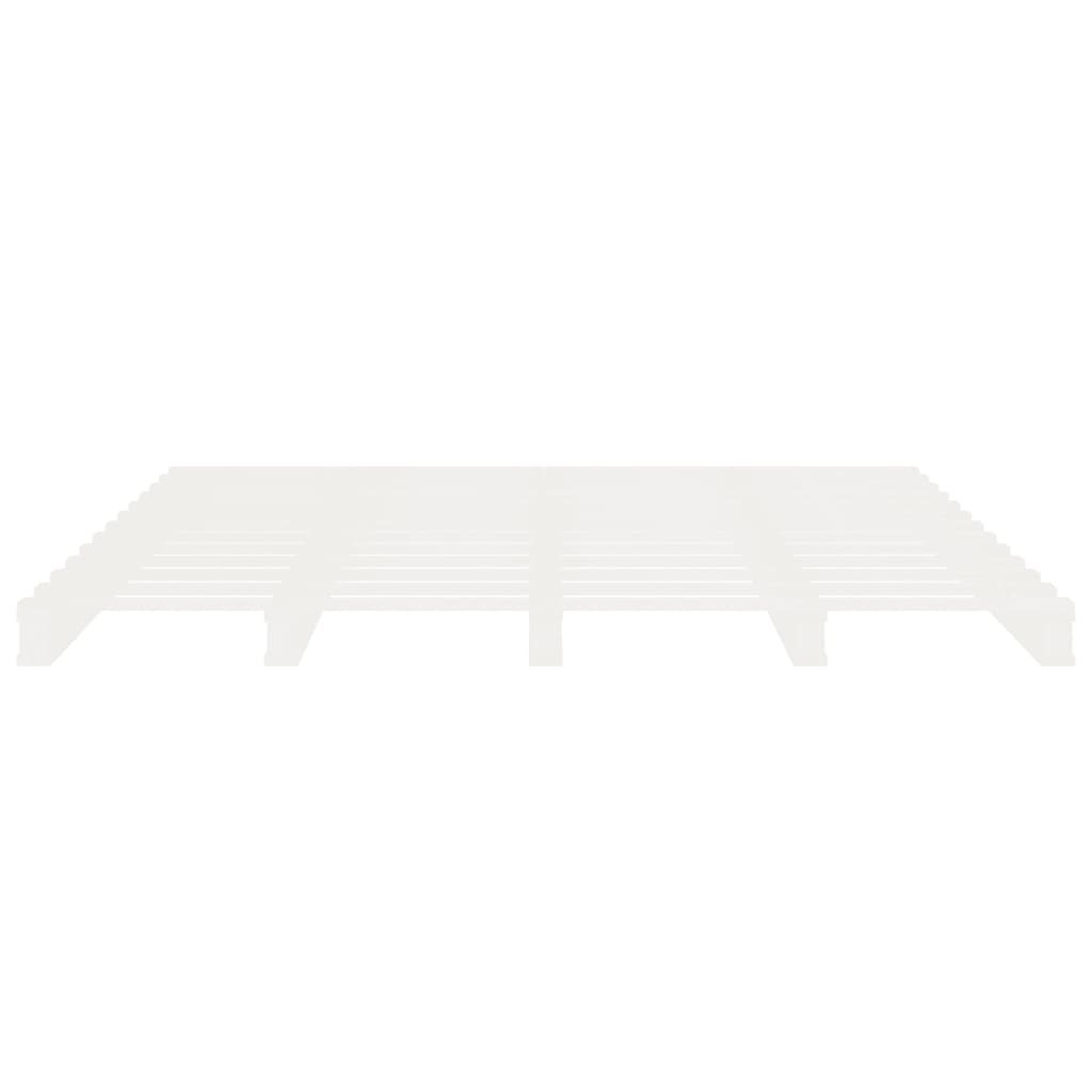 vidaXL Rama łóżka bez materaca, biała, 180x200 cm, lite drewno sosnowe