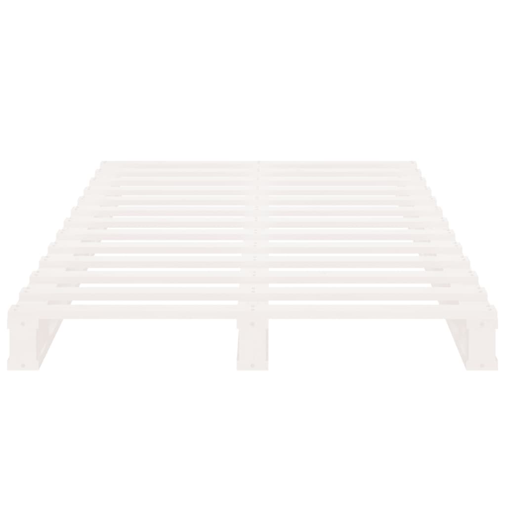 vidaXL Rama łóżka bez materaca, biała, 75x190 cm, lite drewno sosnowe