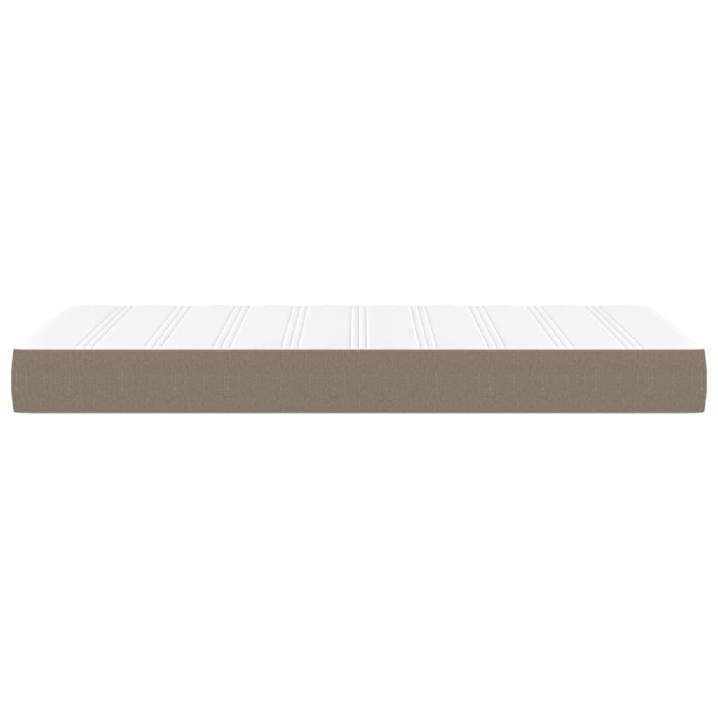 vidaXL Materac kieszeniowy, średnia twardość, kolor taupe, 80x200x20 cm, tkanina