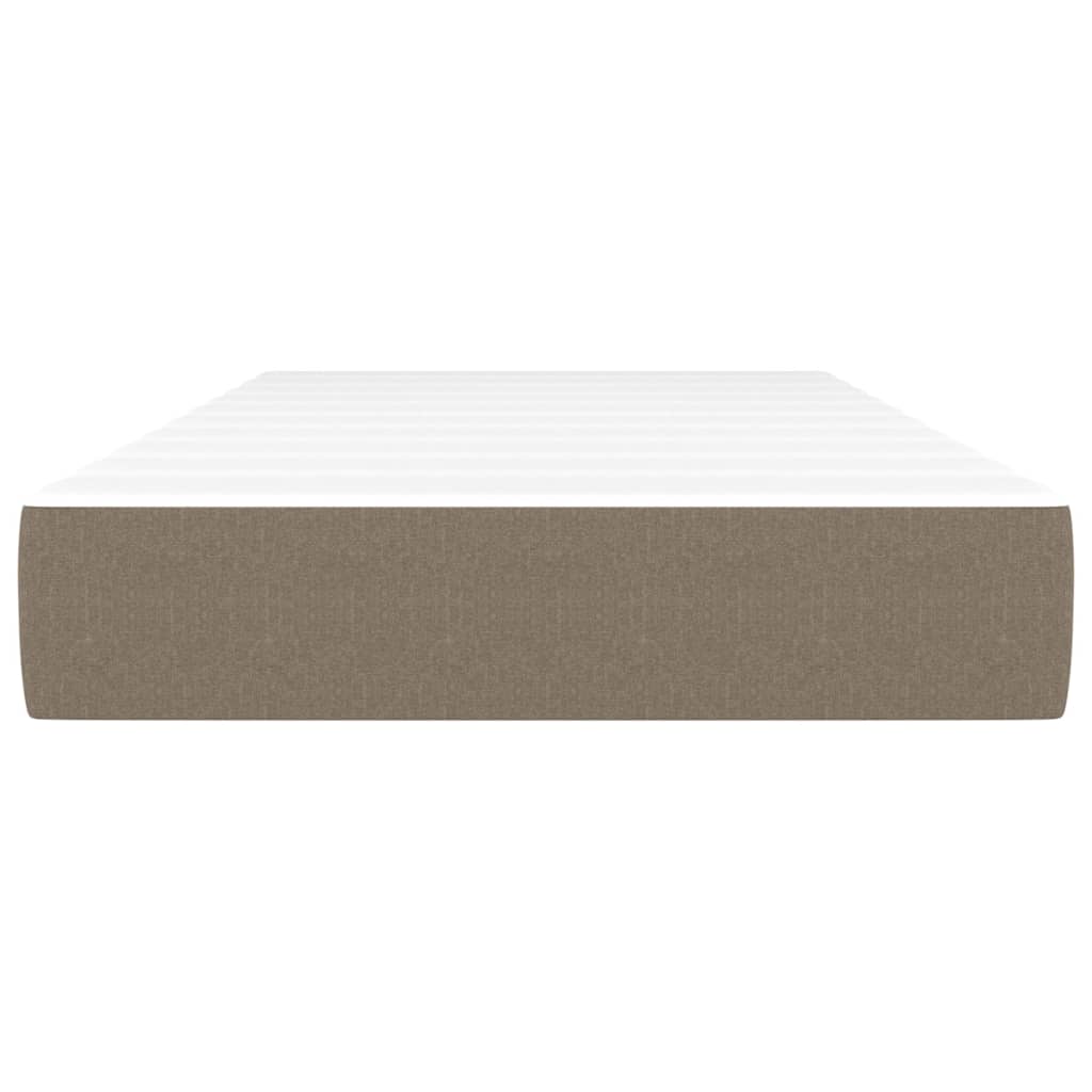 vidaXL Materac kieszeniowy, średnia twardość, kolor taupe, 90x200x20 cm, tkanina
