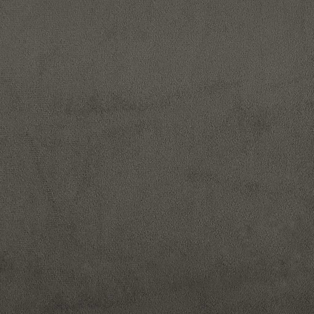 vidaXL Materac kieszeniowy, średnia twardość, ciemnoszary, 100x190x20 cm, aksamit