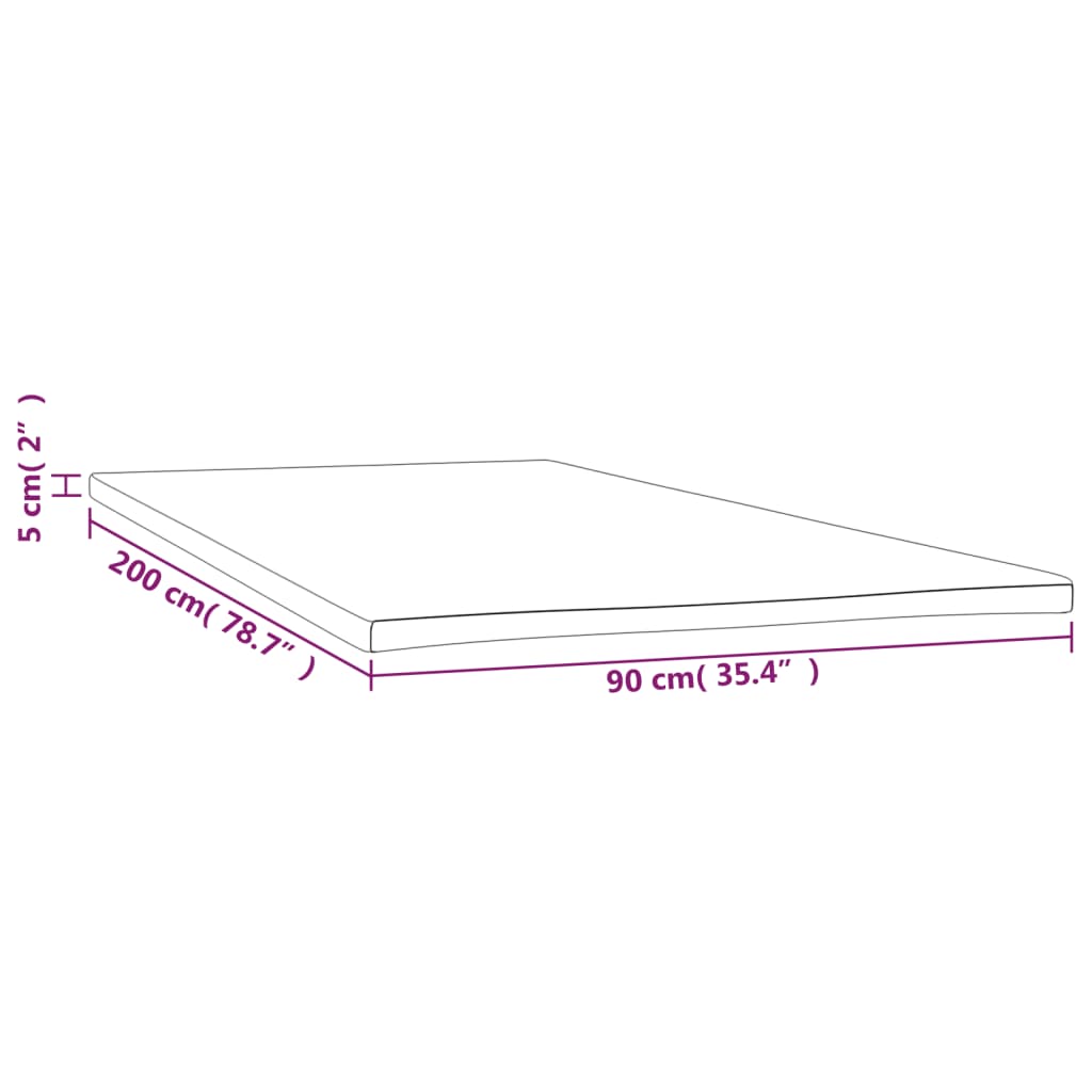 vidaXL Nakładka na materac 90x200x5 cm