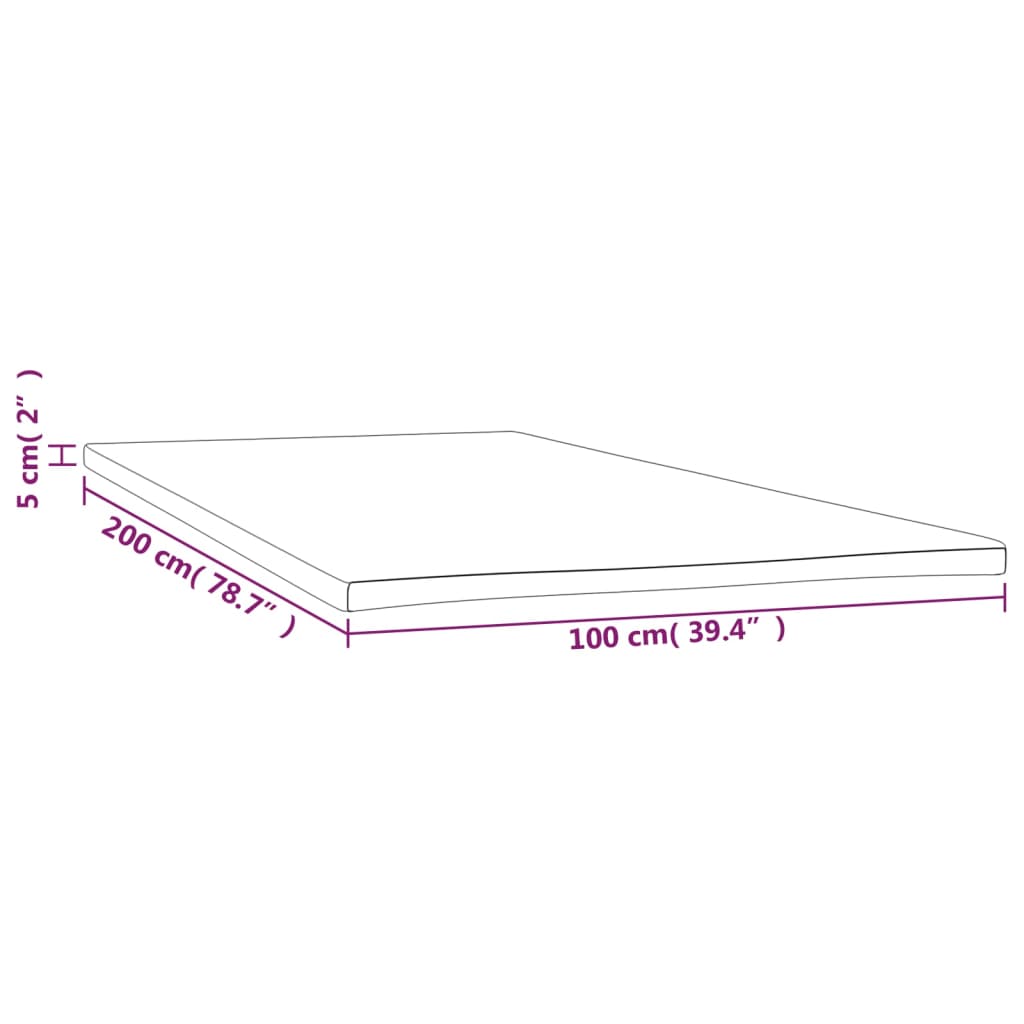 vidaXL Nakładka na materac 100x200x5 cm