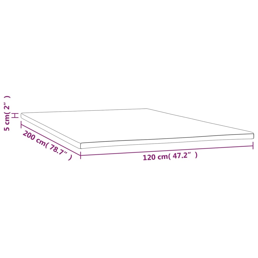 vidaXL Nakładka na materac 120x200x5 cm