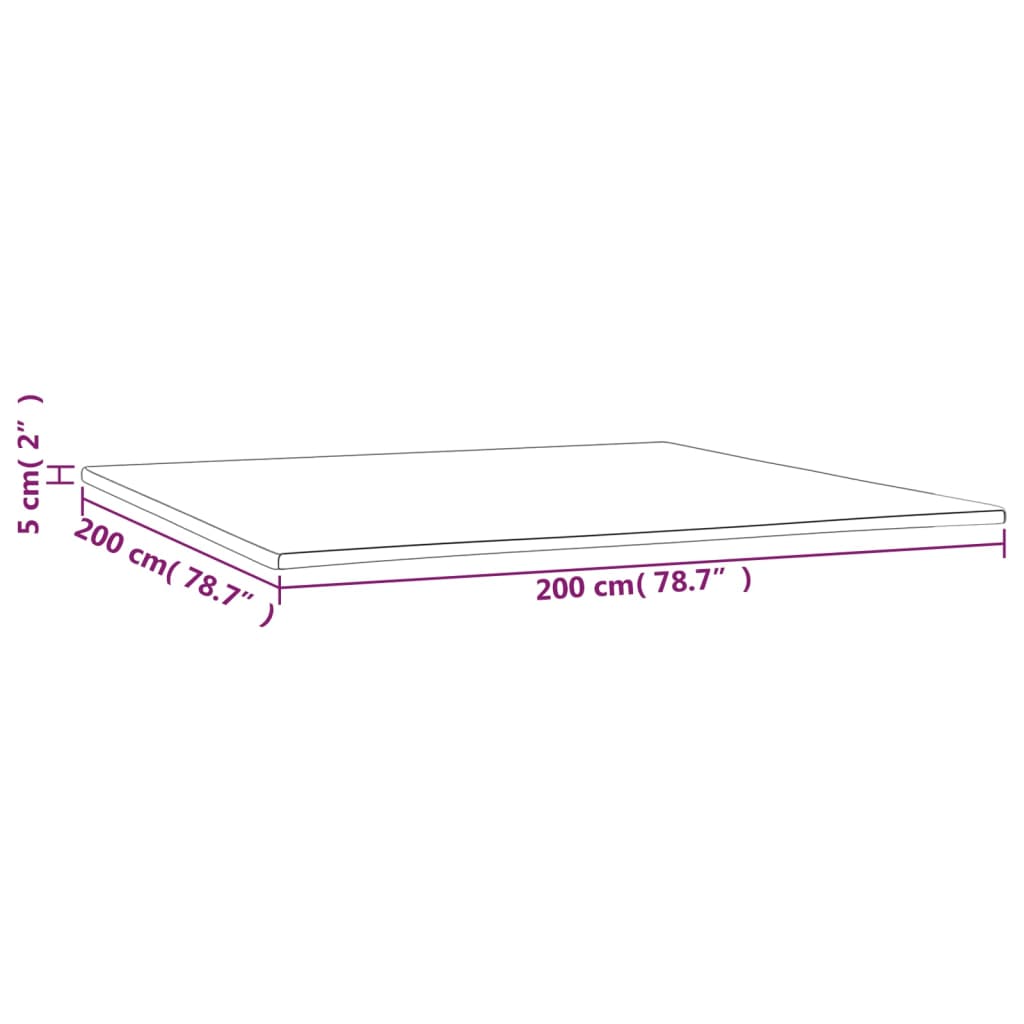 vidaXL Nakładka na materac 200x200x5 cm