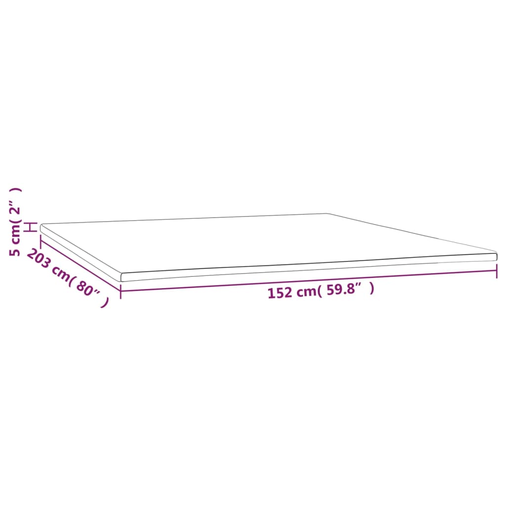 vidaXL Topper na materac, 152x203x5 cm