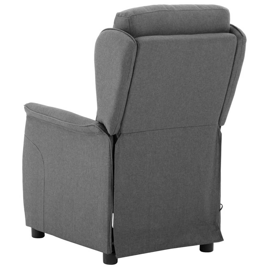 vidaXL Fotel do masażu Jasnoszary 93.5 x 67.5 x 101.5 cm tkanina