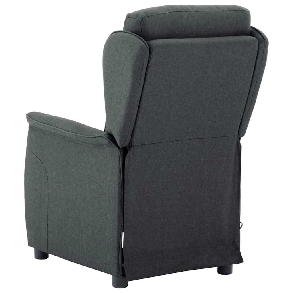 vidaXL Fotel do masażu Ciemnoszary 93.5 x 67.5 x 101.5 cm tkanina