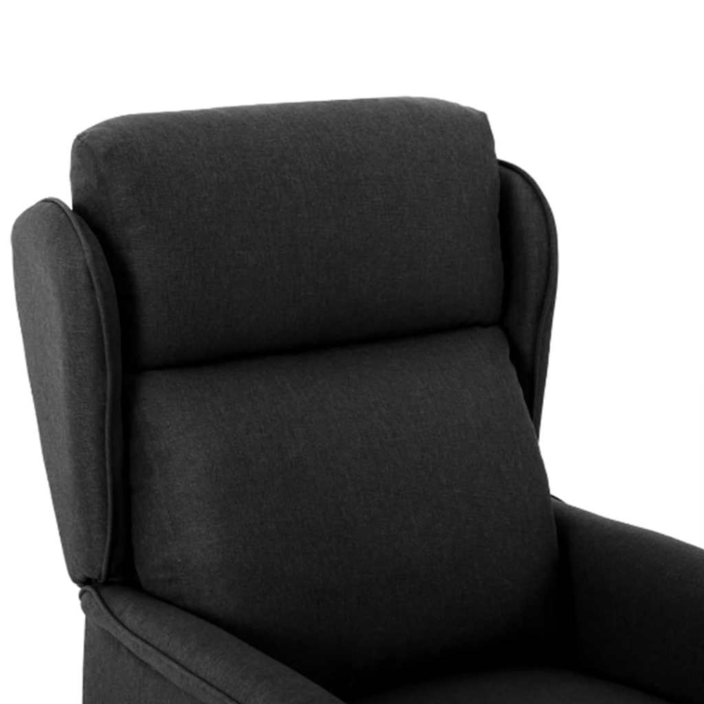vidaXL Fotel do masażu Czarny 93.5 x 67.5 x 101.5 cm tkanina