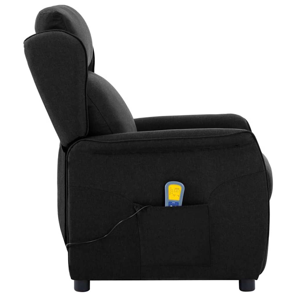 vidaXL Fotel do masażu Czarny 93.5 x 67.5 x 101.5 cm tkanina