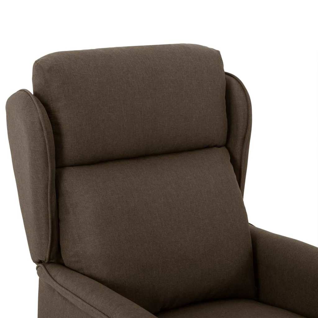 vidaXL Fotel do masażu Brązowy 93.5 x 67.5 x 101.5 cm tkanina