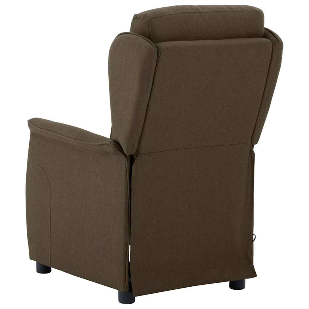 vidaXL Fotel do masażu Brązowy 93.5 x 67.5 x 101.5 cm tkanina