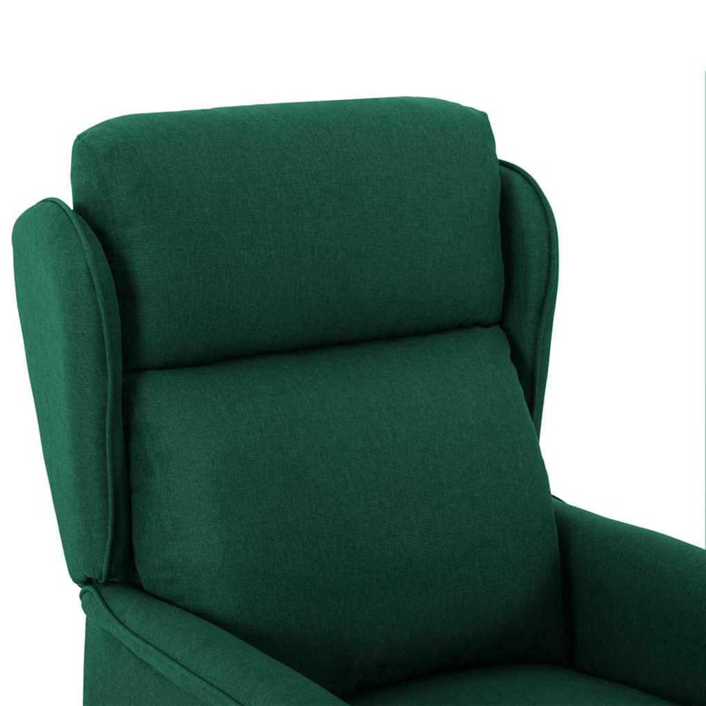 vidaXL Fotel do masażu Ciemna zieleń 93.5 x 67.5 x 101.5 cm tkanina