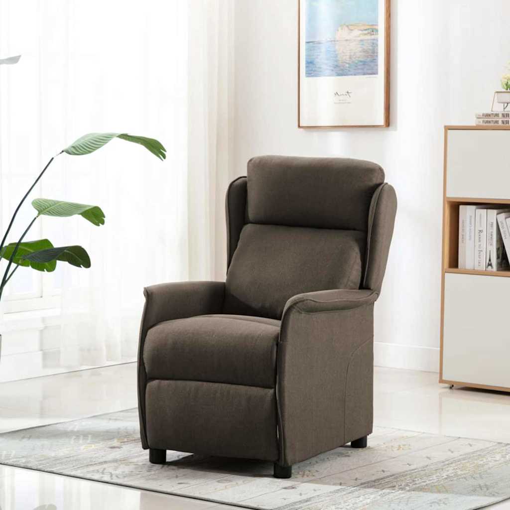 vidaXL Fotel do masażu Ciemnoszary 93.5 x 67.5 x 101.5 cm tkanina
