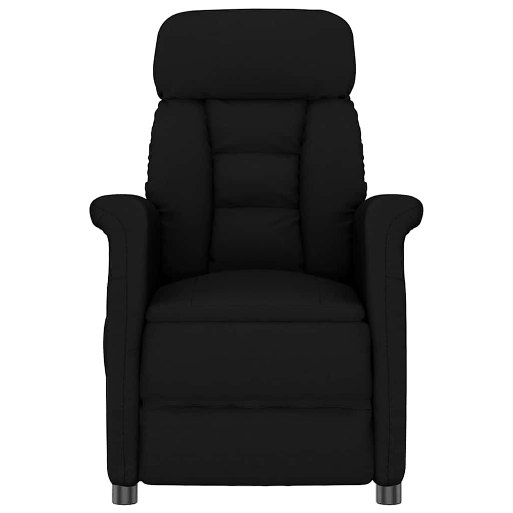 vidaXL fotel Czarny Mikrofibra