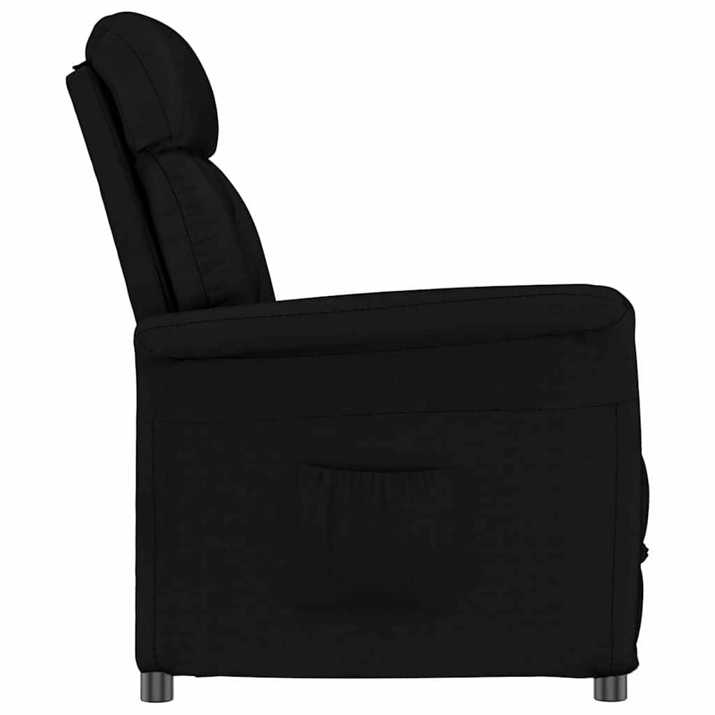 vidaXL fotel Czarny Mikrofibra