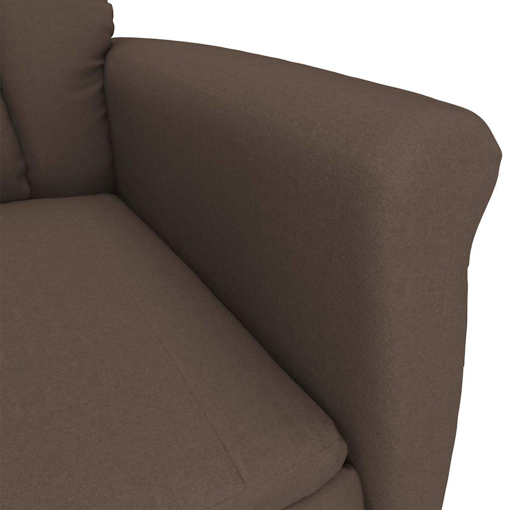 vidaXL Fotel do masażu Brązowy 96.5 x 70.5 x 95 cm Mikrofibra
