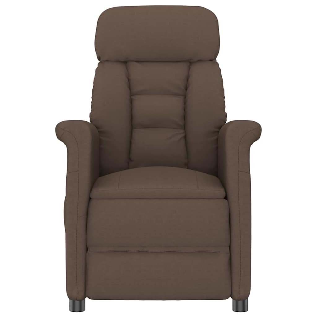 vidaXL Fotel do masażu Brązowy 96.5 x 70.5 x 95 cm Mikrofibra